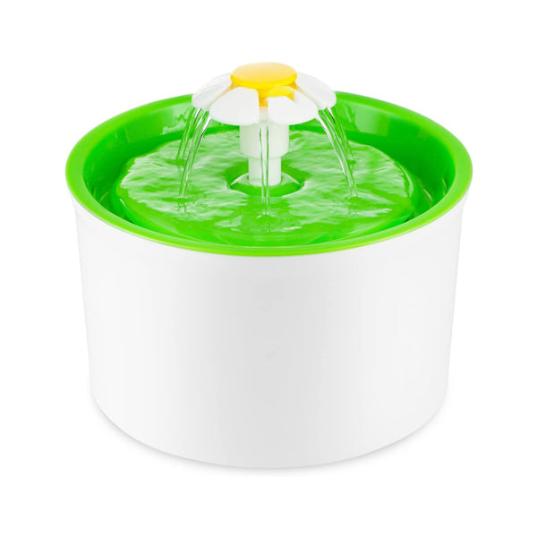 Fuente de agua flor verde